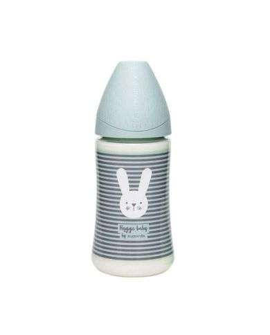 SUAVINEX PREMIUM BIBERON SILICONE AVEC TETINE RONDE 3 VITESSES +0M 270 ML 