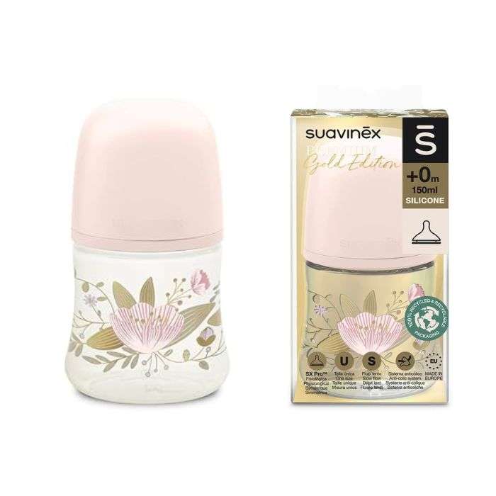 SUAVINEX PREMIUM GOLD EDITION SILICONE BIBERON +0M 150 ML