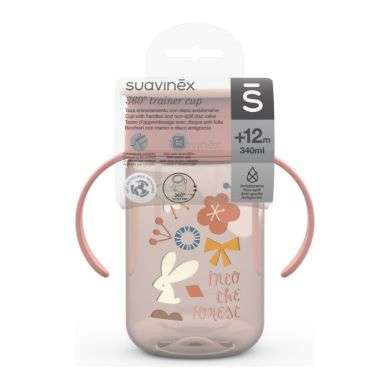 SUAVINEX TASSE D'APPRENTISSAGE AVEC DISQUE ANTI FUITE +12M 340ML