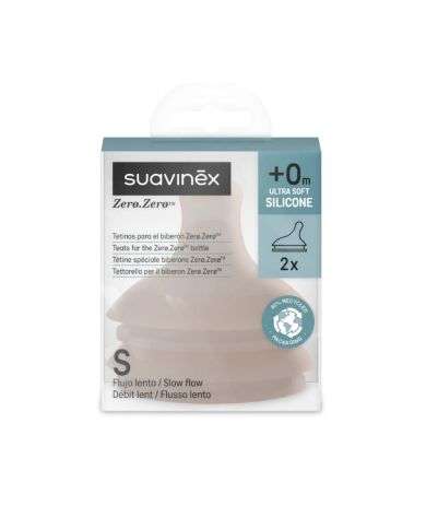 SUAVINEX ZERO ZERO TETINE SPECIALE BIBERON ZERO +0M ULTRA SOFT PACK DE 2 S