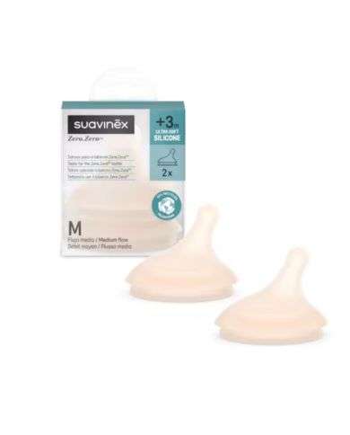 SUAVINEX ZERO ZERO TETINE SPECIALE BIBERON ZERO +3M ULTRA SOFT PACK DE 2 M