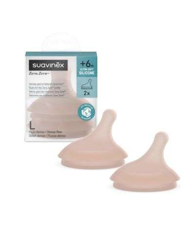 SUAVINEX ZERO ZERO TETINE SPECIALE BIBERON ZERO +6M ULTRA SOFT PACK DE 2 L