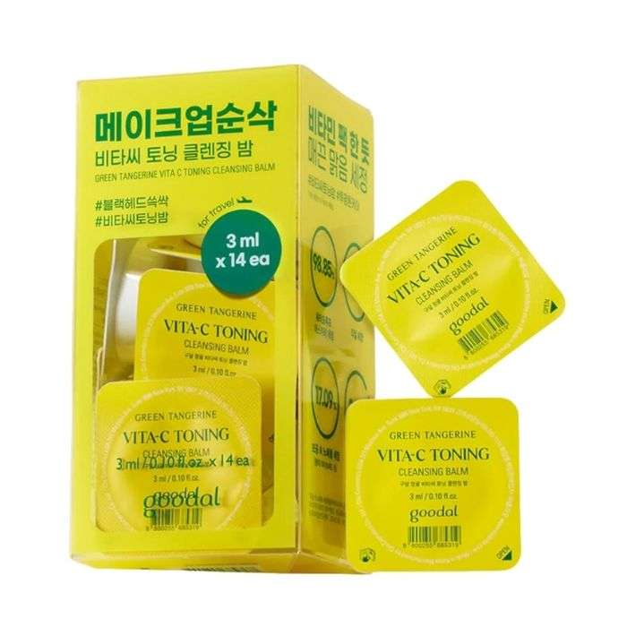 GOODAL GREEN TANGERINE VITA C TONING CLEANSING BALM FOR TRAVEL 3ML x14 