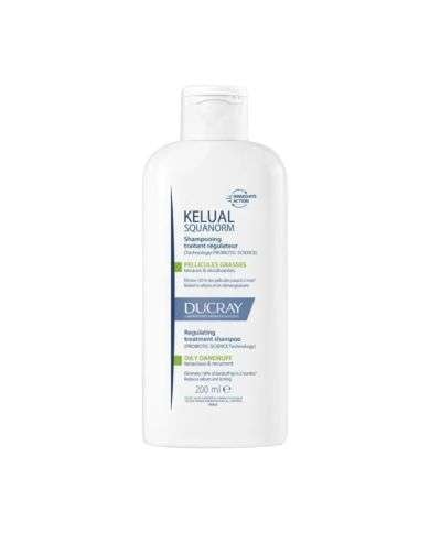 DUCRAY KELUAL SQUANORM SHAMPOOING TRAITANT REGULATEUR PELLICULES GRASSES 200ML