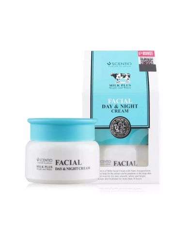 SCENTIO MILK PLUS BRIGHT AND WHITE FACIAL DAY AND NIGHT CREAM 50 ML