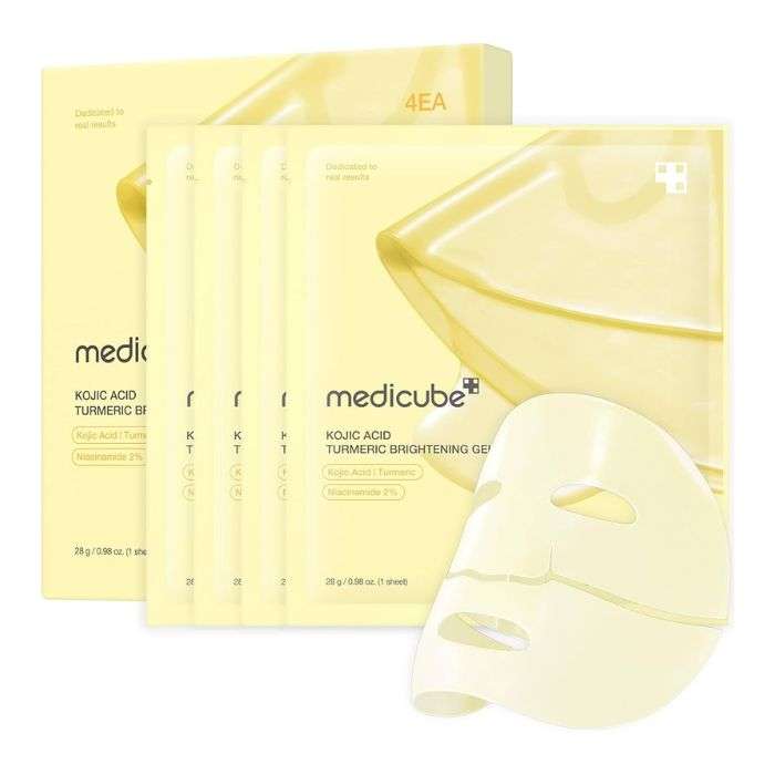 MEDICUBE PDRN KOJIC ACID TURMERIC BRIGHTENING GEL MASK SET 28 G x 4 
