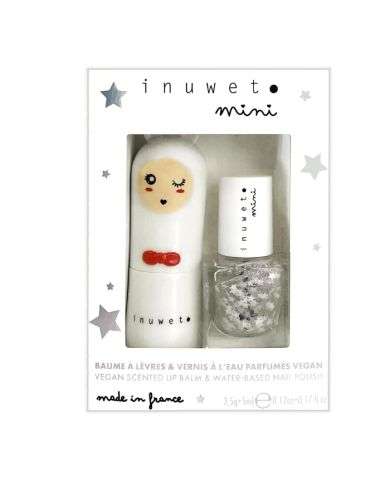 INUWET MINI DUO BAUME A LEVRES ET VERNIS PARFUM BARBE A PAPA