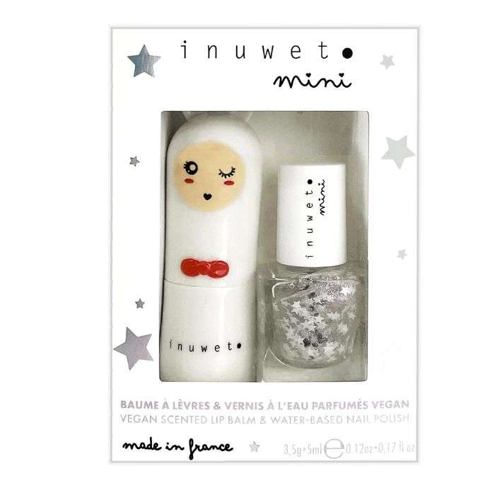 INUWET MINI DUO BAUME A LEVRES ET VERNIS PARFUM BARBE A PAPA