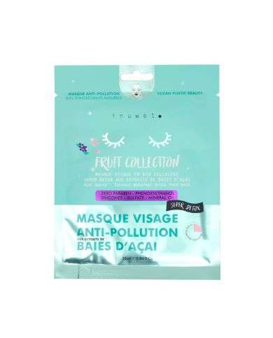INUWET MASQUE VISAGE ANTI POLLUTION AUX EXTRAITS DE BAIES D'ACAI 30ML 