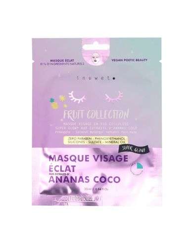 INUWET MASQUE VISAGE MASQUE VISAGE ECLAT AUX EXTRAIT D'ANANS COCO 30 ML 