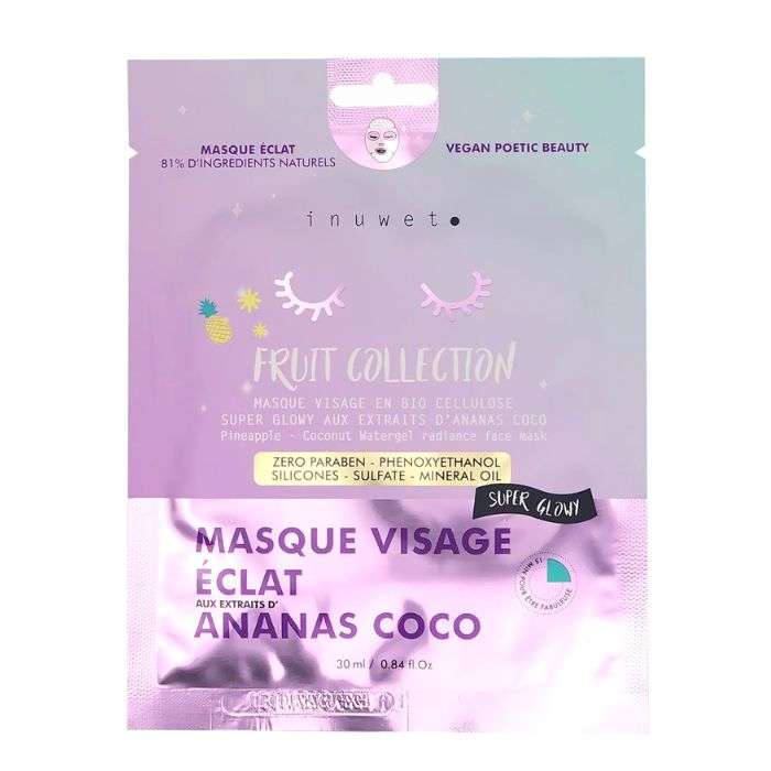 INUWET MASQUE VISAGE MASQUE VISAGE ECLAT AUX EXTRAIT D'ANANS COCO 30 ML 