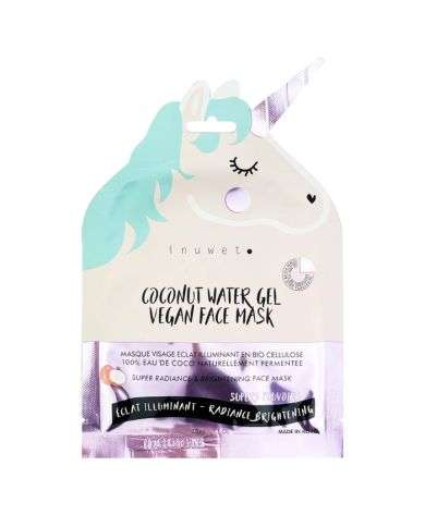 INUWET MASQUE VISAGE ECLAT ILLUMINANT EN BIO CELLULOSE 100% EAU DE COCO NATURELLEMENT FERMENTEE 30ML