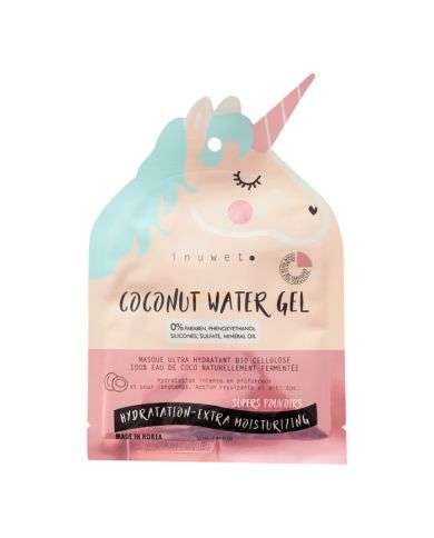 INUWET MASQUE VISAGE ULTRA HYDRATANT EN BIO CELLULOSE 100% EAU DE COCO NATURELLEMENT FERMENTEE 30ML