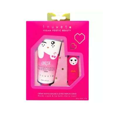 INUWET DUO CREME MAINS ET BAUME A LEVRES PARFUM CERISE