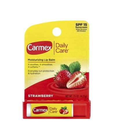 CARMEX DAILY CARE SPF 15 MOISTURIZING LIP BALM STRAWBERRY 4.25 G
