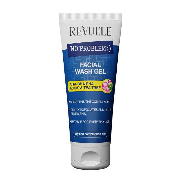 REVUELE NO PROBLEM GEL NETTOYANT VISAGE AHA BHA PHA ACIDES ET TEA TREE 200 ML