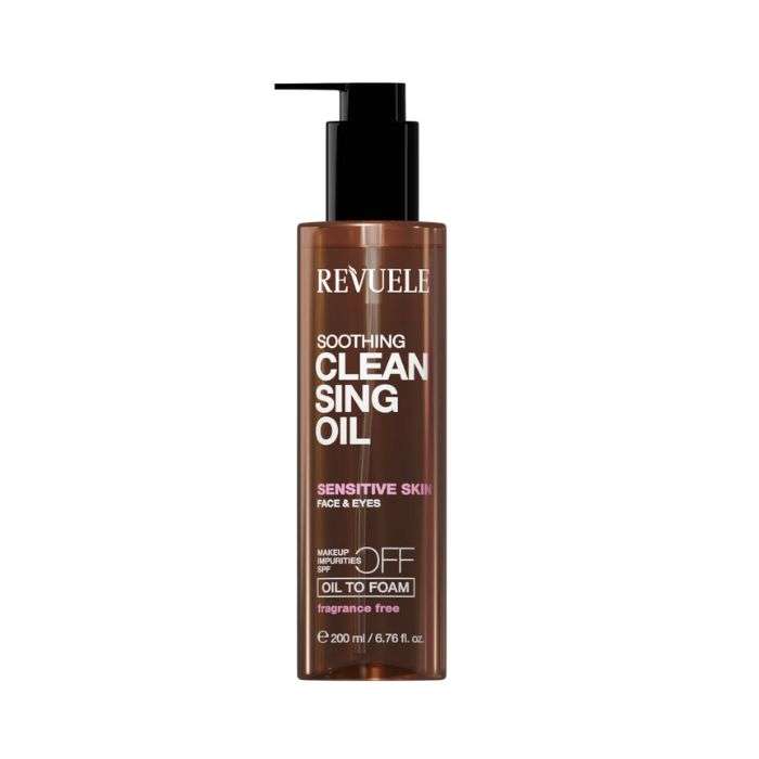 REVUELE HUILE NETTOYANTE LISSANTE POUR PEAU SENSIBLE DU VISAGE ET DES YEUX – 200 ML