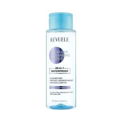 REVUELE EAU MICELLAIRE NETTOYANTE TOUT-EN-UN WATERPROOF À LA CENTELLA – 400 ML