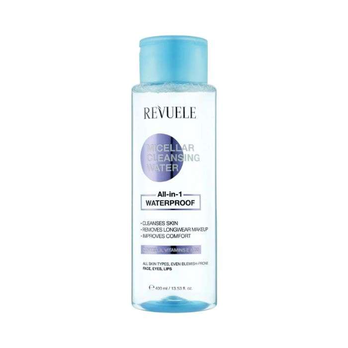 REVUELE EAU MICELLAIRE NETTOYANTE TOUT-EN-UN WATERPROOF À LA CENTELLA – 400 ML