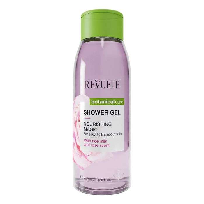 REVUELE GEL DOUCHE BOTANIQUE NOURRISSANT MAGIQUE AU LAIT DE RIZ ET AU PARFUM DE ROSE 400 ML