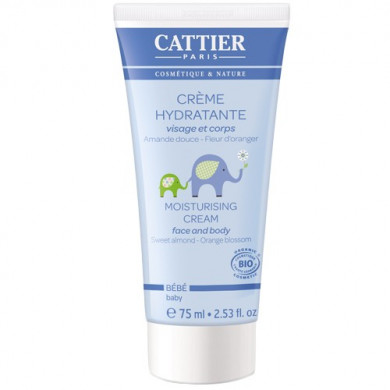 Cattier Bébé Crème Hydratante Hypoallergénique 75 ml