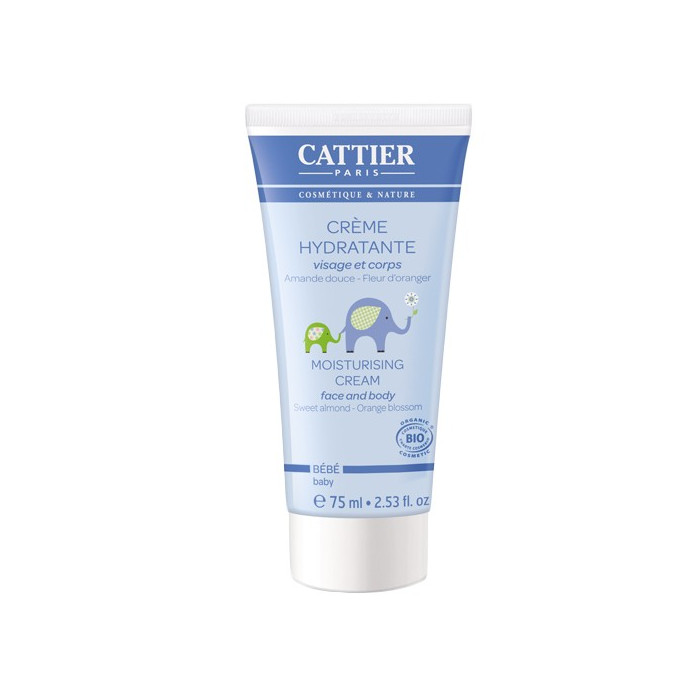 Cattier Bébé Crème Hydratante Hypoallergénique 75 ml