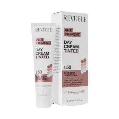REVUELE ANTI PIGMENT CREME JOUR TEINTEE SPF50 40ML