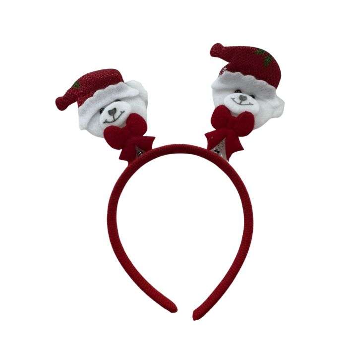 SERRE DE TETE NOEL OURS BLANC