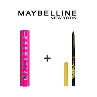 MAYBELLINE PACK MASCARA FIREWORK 10 ML + MAYBELLINE CRAYON THE COLOSSAL KAJAL NOIR A L'HUILE D'ARGAN