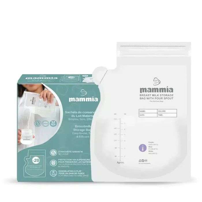 MAMMIA SACHETS DE CONVERVATION DU LAIT MATERNEL 25 SACHETS PRE STRILISES 220 ML