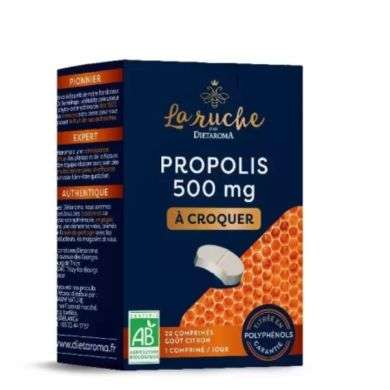 DIETAROMA LA RUCHE PROPOLIS 500MG A CROQUER 20 COMPRIMES GOUT CITRON