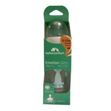 BEBE CONFORT EMOTION GLASS BIBERON VERRE ANTI COLIC 0-12 MOIS 270 ML