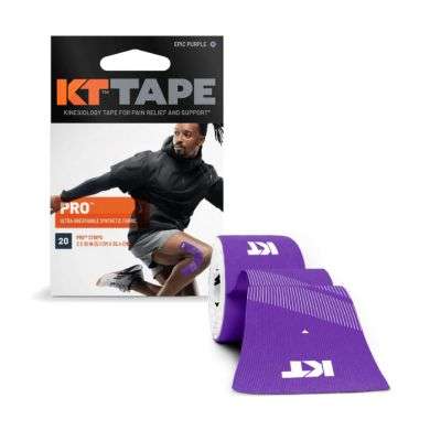 KT TAPE PRO TISSU SYNTHETIQUE ULTRA RESPIRANT 20 STRIPS 5.1 X 25.4 CM SONIC EPIC PURPLE