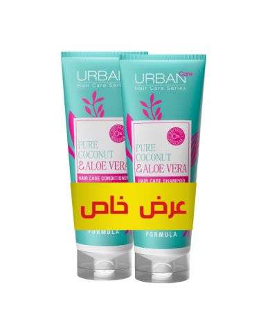 URBAN CARE PACK PURE COCONUT ET ALOE VERA SHAMPOOING 250 ML + APRES SHAMPOOING 250 ML