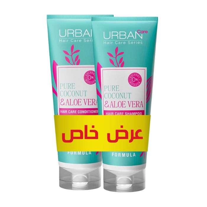 URBAN CARE PACK PURE COCONUT ET ALOE VERA SHAMPOOING 250 ML + APRES SHAMPOOING 250 ML 