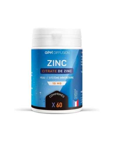 GPH DIFFUSION ZINC CITRATE DE ZINC 15 MG 60 COMPRIMES