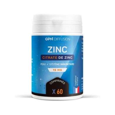 GPH DIFFUSION ZINC CITRATE DE ZINC 15 MG 60 COMPRIMES