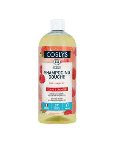 COSLYS SHAMPPOING DOUCHE FRUITS ROUGE BIO 1L