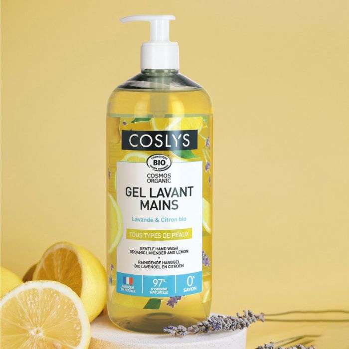 COSLYS GEL LAVANT MAINS LAVANDE ET CITRON BIO 1L