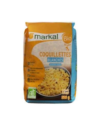 MARKAL PATES BIO COQUILLETTES BLANCHES 500G 