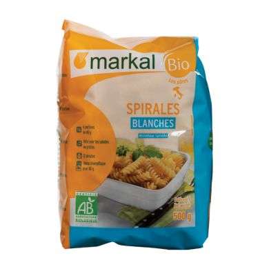 MARKAL PATES BIOSPIRALES BLANCHES 500G 