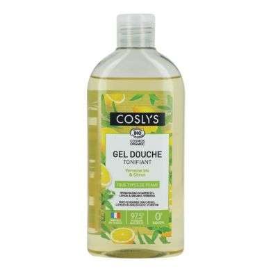 COSLYS GEL DOUCHE TONIFIANT VERVEINE BIO ET CITRON TOUS TYPES DE PEAUX 250ML