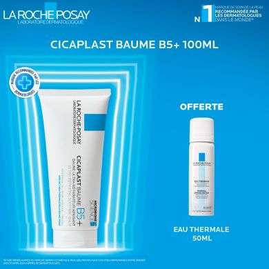 LA ROCHE POSAY OFFRE CICAPLAST BAUME REPARATEUR B5+ 100 ML+ EAU THERMALE 50ML OFFERT