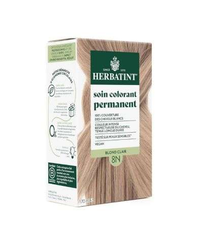 HERBATINT SOIN COLORANT PERMANENT 8N BLOND CLAIR 170 ML