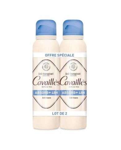 ROGE CAVAILLES OFFRE SPECIALE DUO ANTI TRANSPIRANT ABSORB +48H 150 ML -25% SUR LE 2 EME