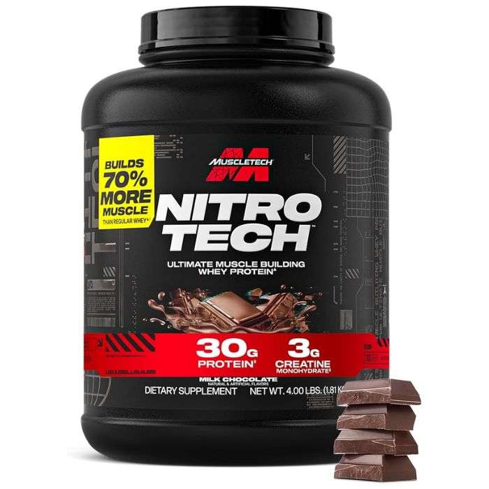 MUSCLETECH NITRO TECH ULTIMATE BUILDING WHEY PROTEIN CHOCOLAT 1.81KG