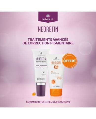 CANTABRIA OFFRE NEORETIN DISCROM CONTROL SERUM BOOSTER FLUID 30 ML + CANTABRIA HELIOCARE ULTRA 90 GEL SPF 50 50 ML OFFERT