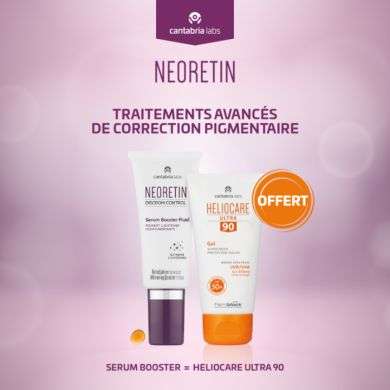 CANTABRIA OFFRE NEORETIN DISCROM CONTROL SERUM BOOSTER FLUID 30 ML + CANTABRIA NEORETIN ULTRA 90 GEL SPF 50 50 ML OFFERT