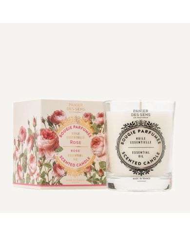 PANIER DES SENS BOUGIE PARFUMEE HUILE ESSENTIELLE ROSE