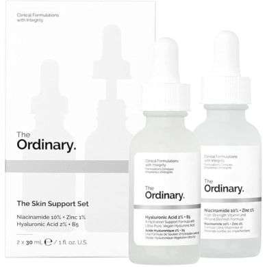 THE ORDINARY KIT SUPPORT DE PEAUX NIACINAMIDE 10% + ZINC 1% ET HYALURONUC ACID 2% + B5 2X30ML